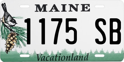 ME license plate 1175SB