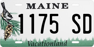 ME license plate 1175SD