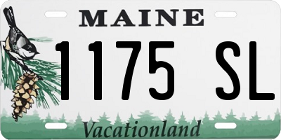 ME license plate 1175SL