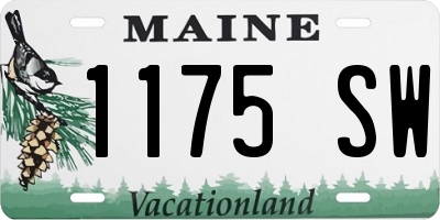 ME license plate 1175SW