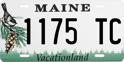ME license plate 1175TC