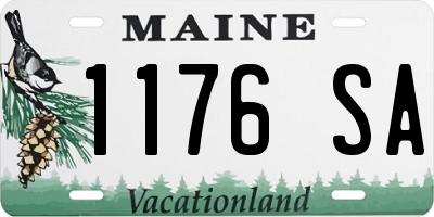 ME license plate 1176SA