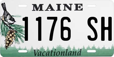 ME license plate 1176SH