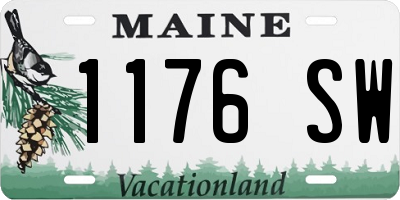 ME license plate 1176SW