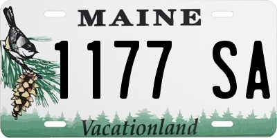 ME license plate 1177SA