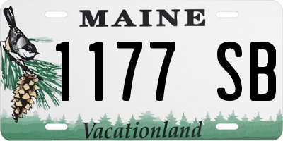 ME license plate 1177SB