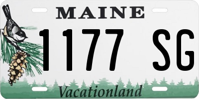 ME license plate 1177SG