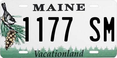 ME license plate 1177SM