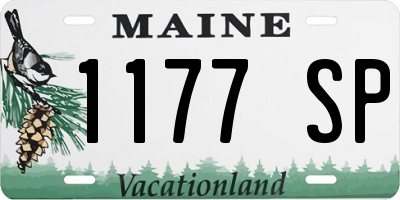 ME license plate 1177SP