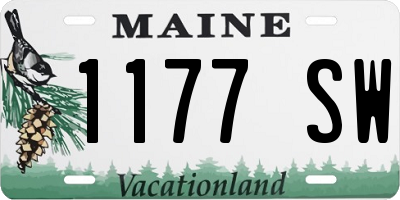 ME license plate 1177SW