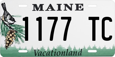 ME license plate 1177TC