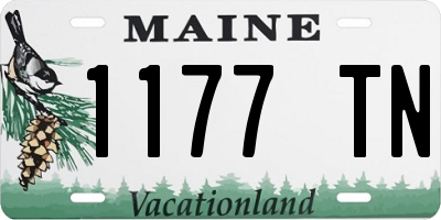 ME license plate 1177TN