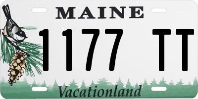 ME license plate 1177TT
