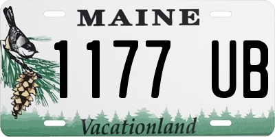 ME license plate 1177UB