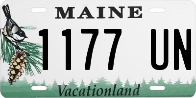 ME license plate 1177UN