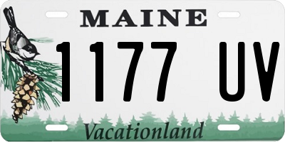 ME license plate 1177UV