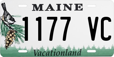 ME license plate 1177VC