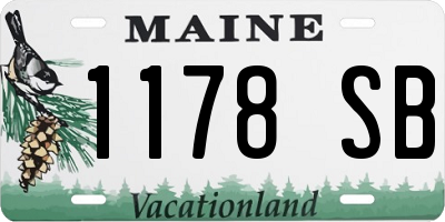 ME license plate 1178SB