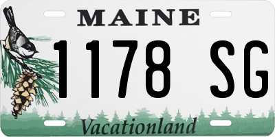 ME license plate 1178SG