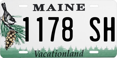 ME license plate 1178SH