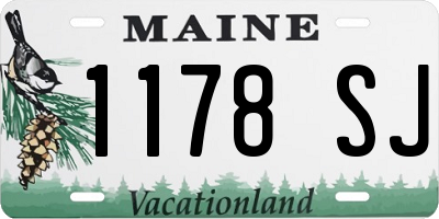 ME license plate 1178SJ