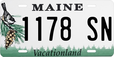 ME license plate 1178SN