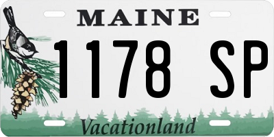 ME license plate 1178SP