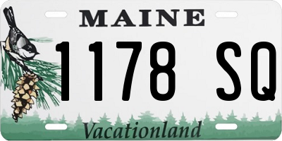 ME license plate 1178SQ