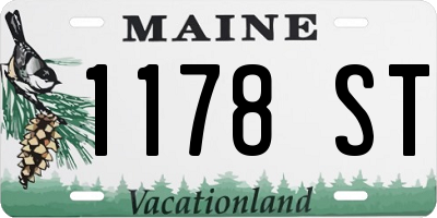 ME license plate 1178ST