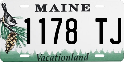 ME license plate 1178TJ