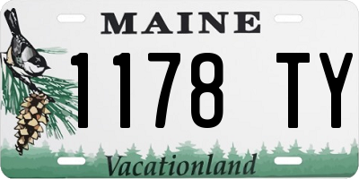 ME license plate 1178TY