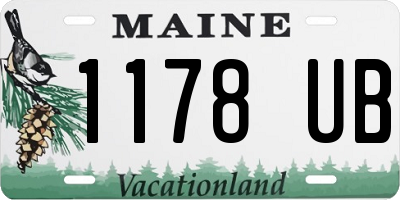 ME license plate 1178UB