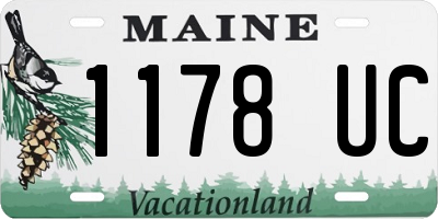 ME license plate 1178UC