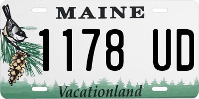 ME license plate 1178UD