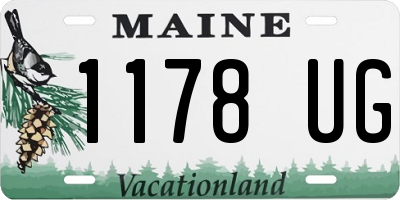 ME license plate 1178UG