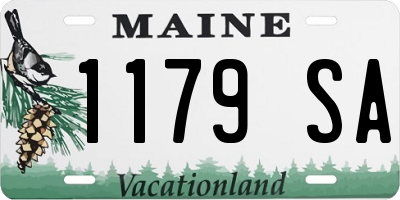 ME license plate 1179SA