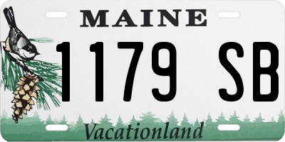 ME license plate 1179SB