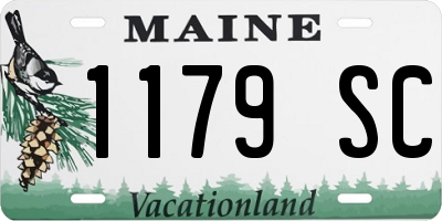 ME license plate 1179SC
