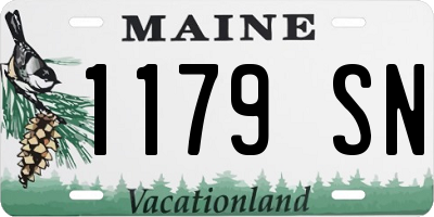 ME license plate 1179SN