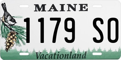 ME license plate 1179SO