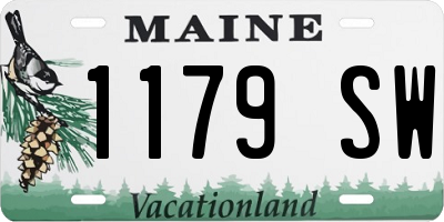 ME license plate 1179SW
