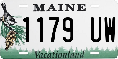 ME license plate 1179UW