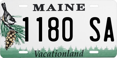 ME license plate 1180SA