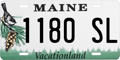 ME license plate 1180SL