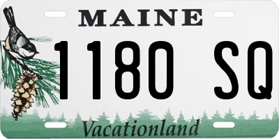 ME license plate 1180SQ
