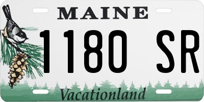 ME license plate 1180SR