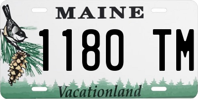 ME license plate 1180TM