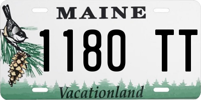 ME license plate 1180TT