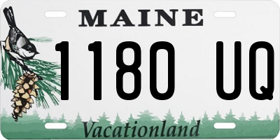 ME license plate 1180UQ