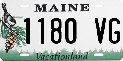 ME license plate 1180VG